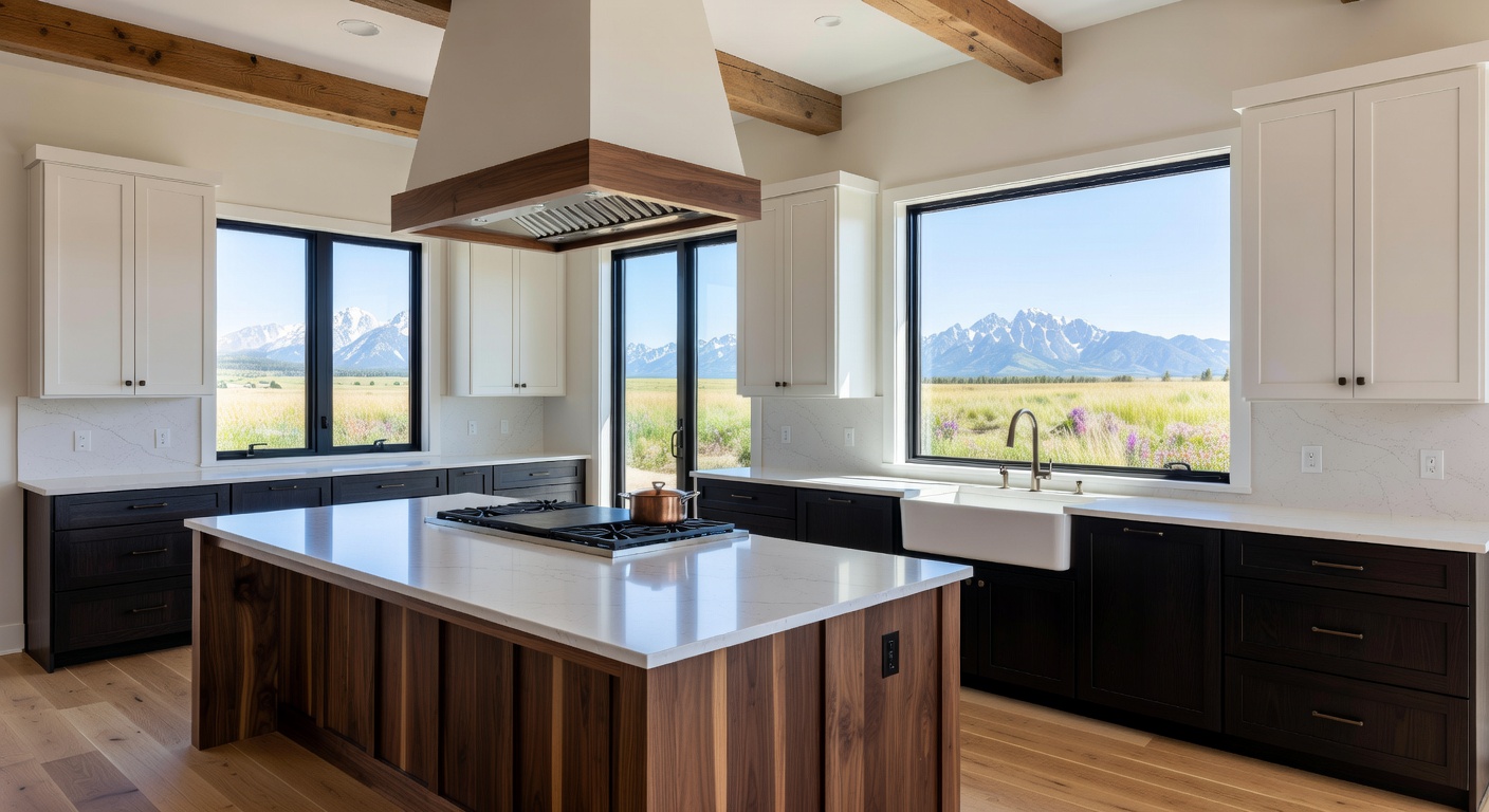 Custom home kitchen with high-end finishes - quality investment