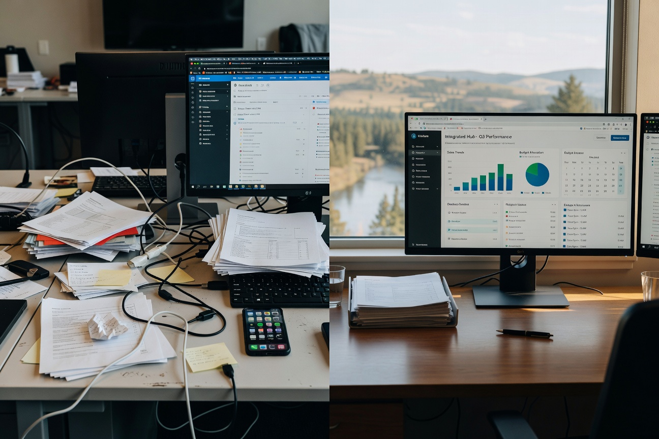 Fragmented tools versus unified platform comparison